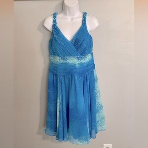 Evan-Picone “Shades of Water” cocktail dress. Size 10